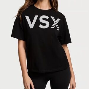 Victoria's Secret VSX Logo Cotton Tee Black Medium NEW